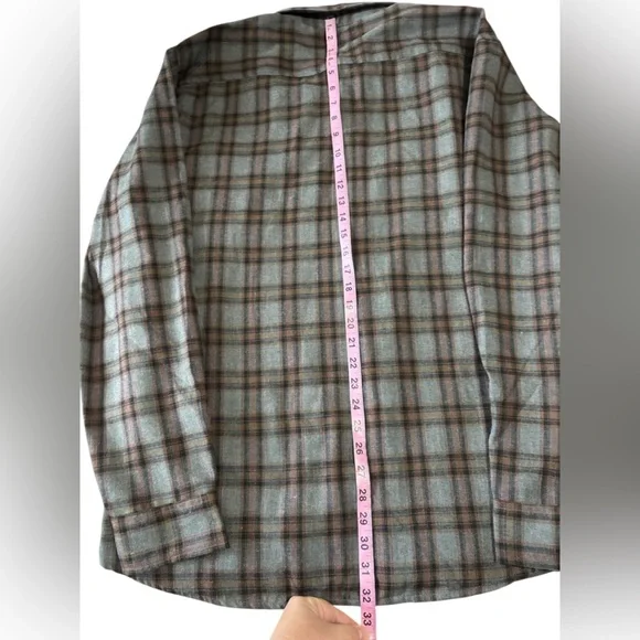 Men's XXL Plaid Flannel Shirt Gray Brown Grunge Workwear Lumberjack Cabincore - Picture 9 of 11